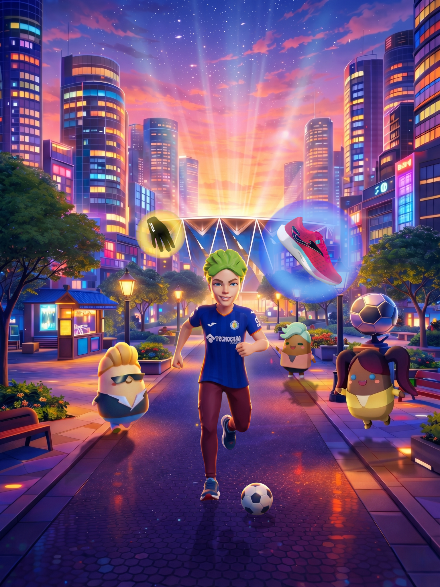 FansGo game world on a mobile device